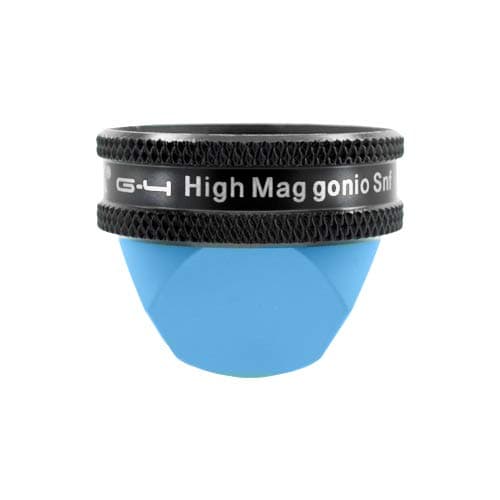 Volk G-4 Gonio Lens - Numerous Contact Type, Handle and Ring Size Options (G-4 High Mag Gonio, No Flange, Small Ring)