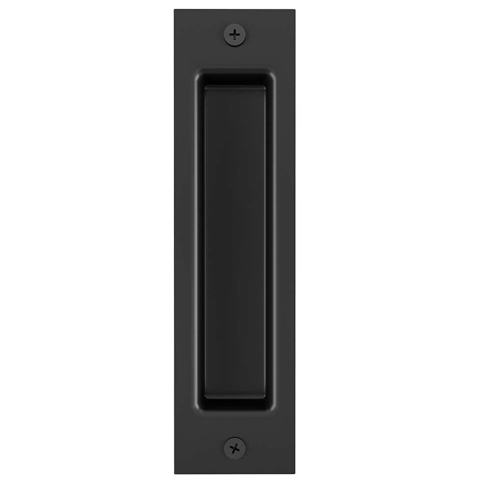 JUBEST 8'' Flat Black Barn Door Finger Pull Handle Sliding Door Hardware Solid Heavy Duty Recessed Door Handles (NOT Flush Handle and NO Door Include)