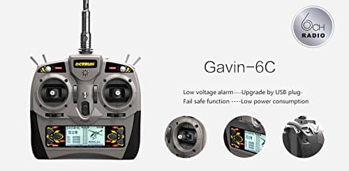 Detrum 2.4G Gavin-6C 6CH 6-Channel RC Model Airplane TX Tx Transmitter W/ Programmable ABS System DTM-T004