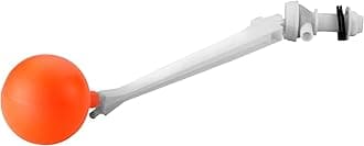 Parry Type Plastic PVC Ball Cock Float Valve Set with Ball - Durable Water Float Ballcock Valve for Flush Tank, Toilet Accessory for Home(White)