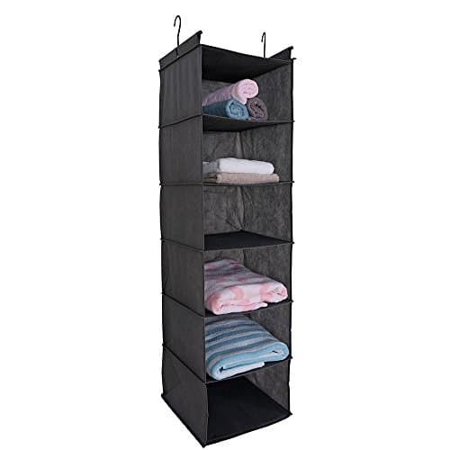 MAX Houser 6-Shelf Hanging Closet Organizer (Gray)