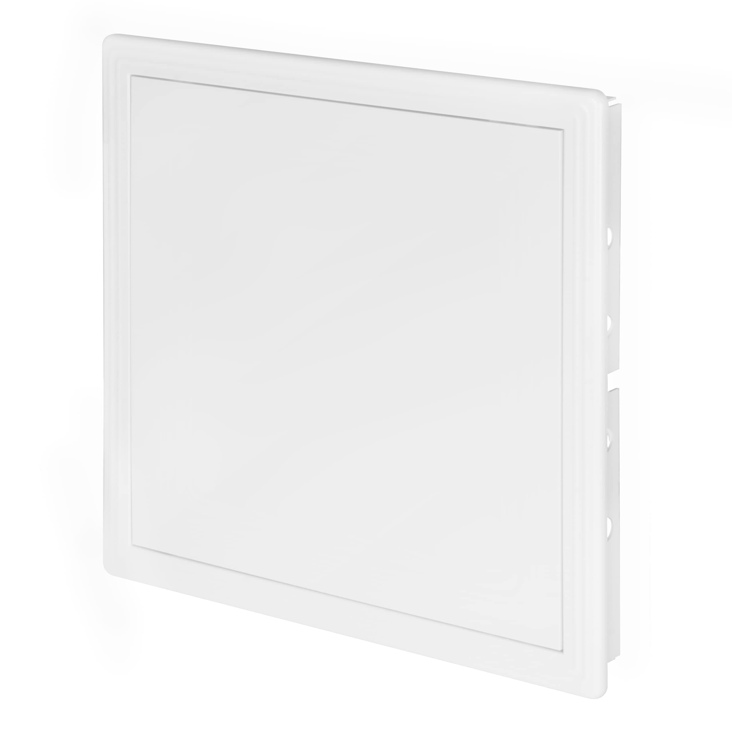 Awenta 300 x 300 mm Plastic Access Panel Door - White Opening Flap Cover Plate - Inspection Hatch - Door Latch - Concealed Hinge - Removable Door - Paintable Smooth Surface (12 x 12 Inches)