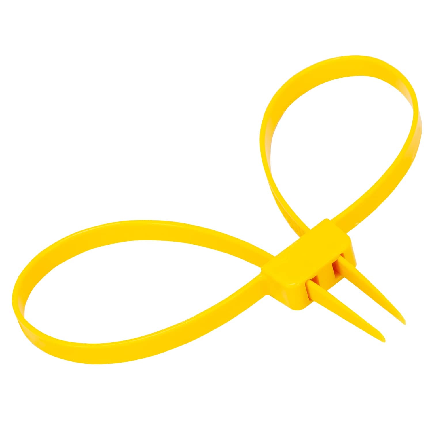 XINGO Heavy Duty Nylon Double Flex Zip Tie, 10 PCS Double Locking Zip Ties Restraints, Tensile Strength : 440 Lbs Strength | Length: 27 1/2" (Yellow)