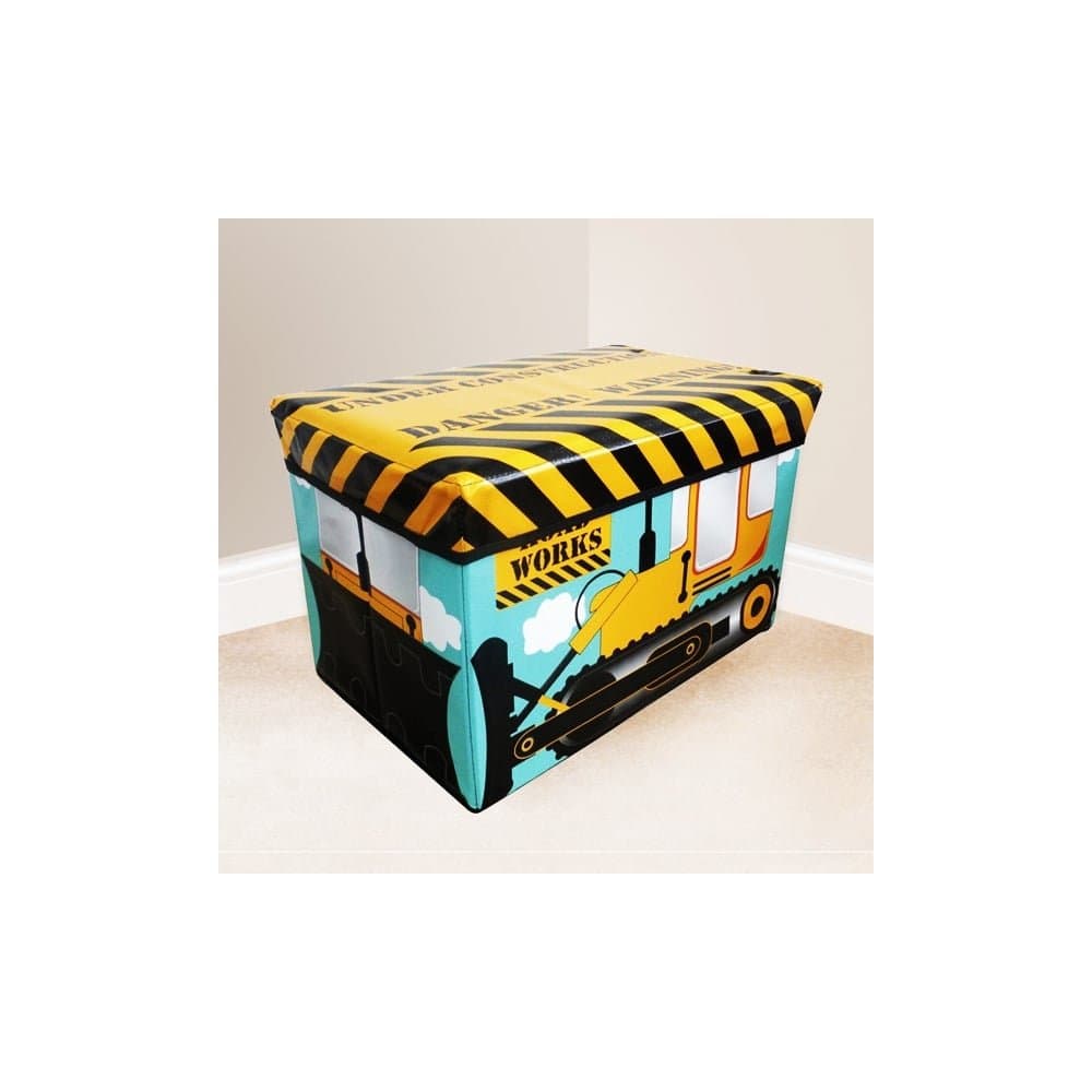 Construction Jumbo Storage Toy Box for Boys, Multi/Colour, 48 x 30 x 32 cm