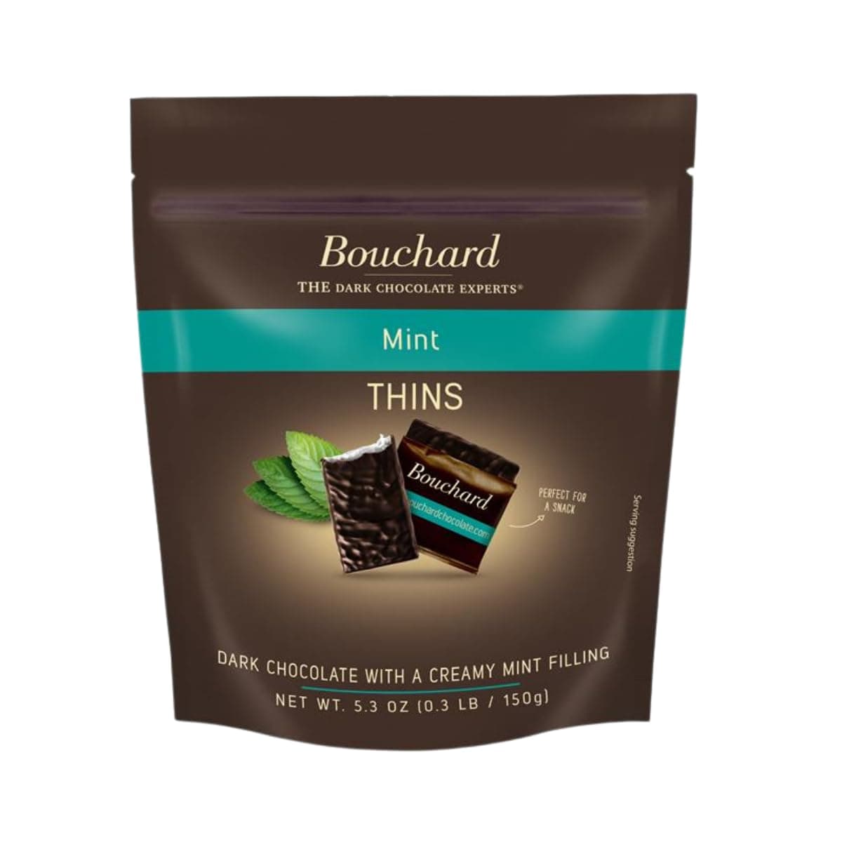 Dark Chocolate Mint Thins (72% Cacao) 5.3 OZ (.3 LB/150g) (Pack of 4)