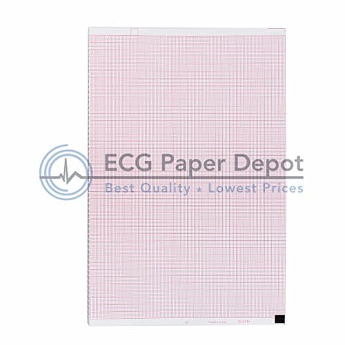 ECG Paper 210MM X 140MM X 350 Sheets (Works for Nihon KOHDEN PA9100Z,9130K) (10)
