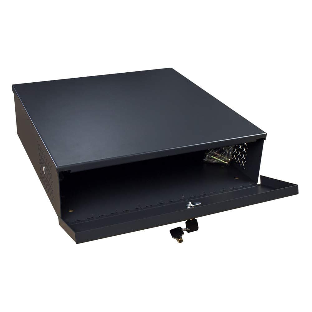 15 x 15 x 5 Inches DVR Lock Box, NVR Security Lockbox Enclosure Heavy Duty 16 Gauge with AC Fan, Great Electonics Lock Box for Home, Schools, Classrooms, and Any Public Place by CENTROPOWER