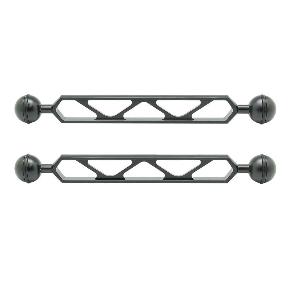 8"/20.5cm Double 1" Ball Arm for connecting strobe/video light to underwater tray/handle ( 2 PCS )