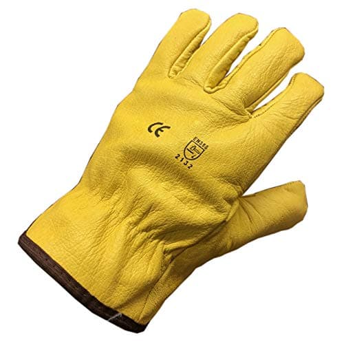 Himalayan H310 Fleece Lined Leather Winter Thermal Cold Work Drivers Gloves PPE (Size 8 - Medium)