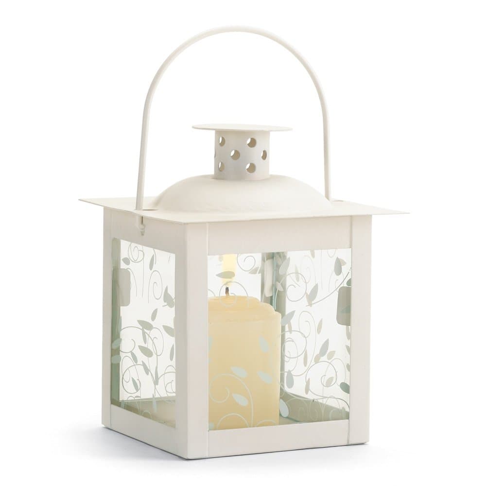 Zingz & Thingz Classic White Candle Lanterns, Decorative Light Home Decor, Small, White