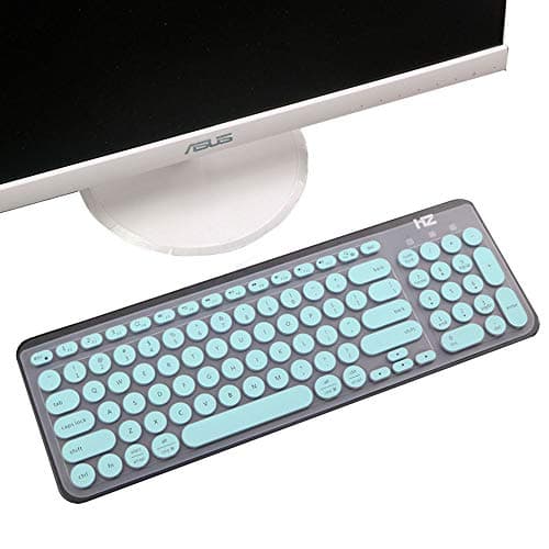 Keyboard Cover Skin Fit Logitech K780 & Multi-Device Wireless Keyboard Ultra Thin Silicone Laptop-Candyred-MintGreen