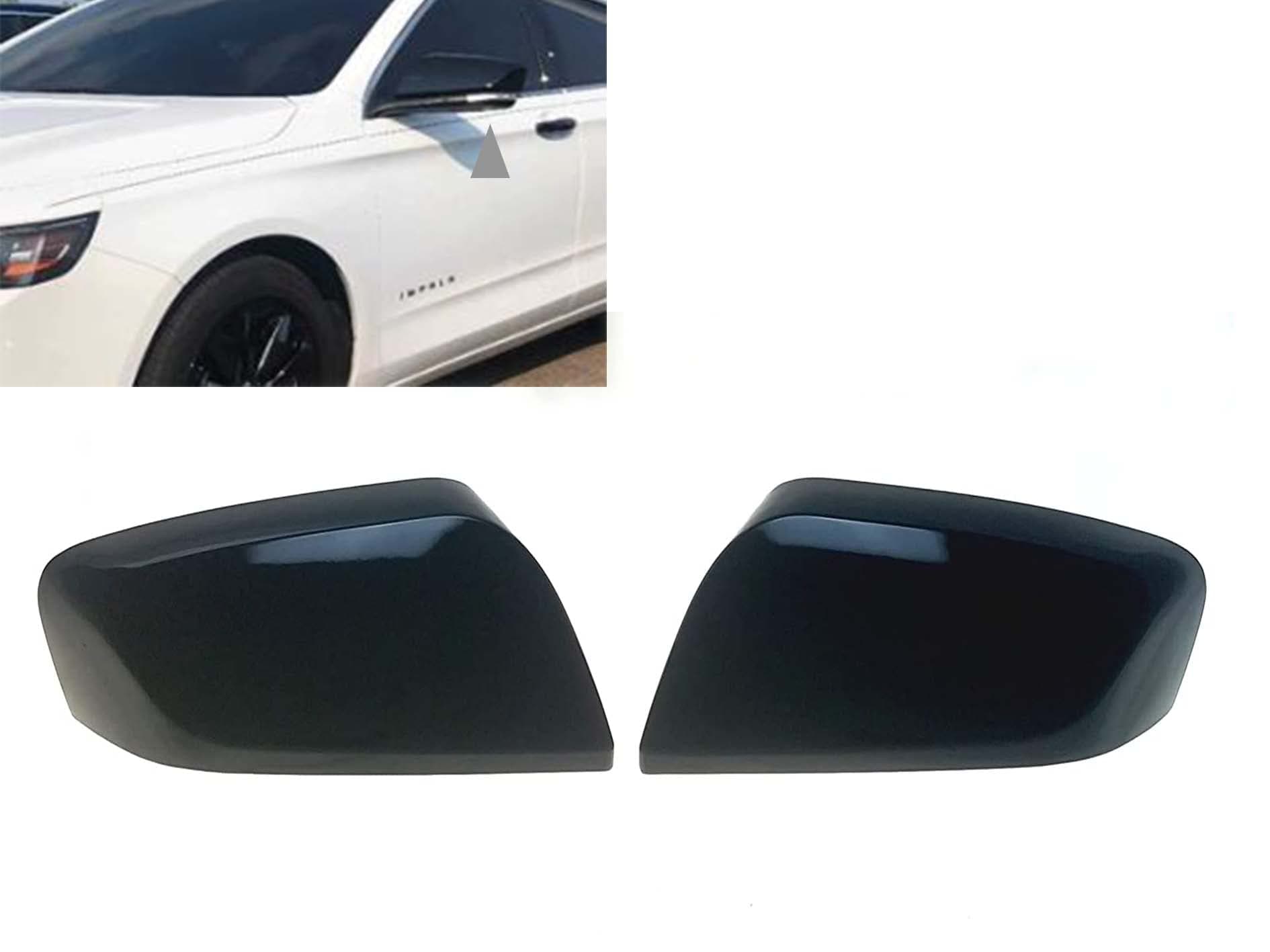 Overlays Gloss Black Side Door Mirror Covers Compatible with 2014-2018 Chevrolet Impala ^DO NOT FIT Limited Model^