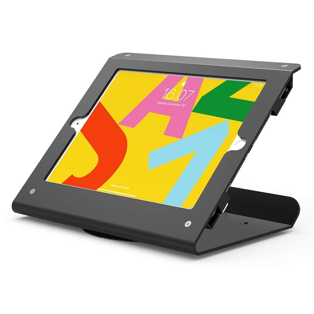 Tablet Kiosk POS Stand Compatible 10.2” iPad 7 8 9 Generation with 360 Swivel Base