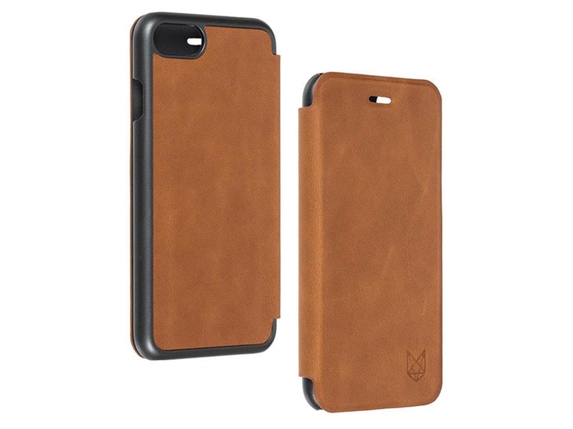 Foxwood Genuine Leather Slim Folio Case For iPhone 7 in Tan FWIP7SFTN