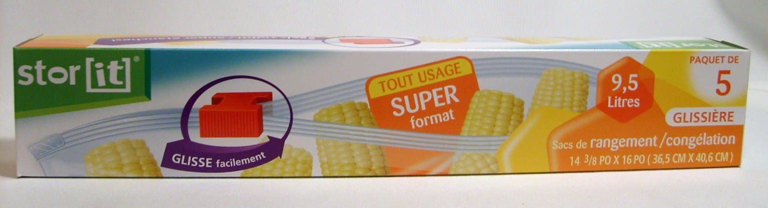 Storit Multi-purpose Jumbo Size 2.5 Gallon Storage Freezer Bag with Easy Slider (5 Bags Per Box)