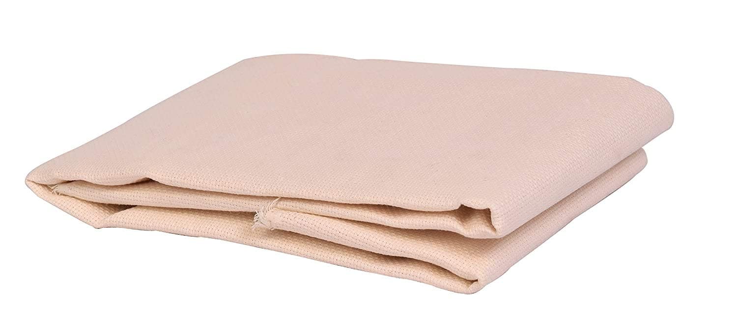 M Fabrics Cross Stich Aida Needle Work Fabric 15 Count (20 Inches) for Craft, Sewing, Embroidery, (36 Inches Width) 20 inches Length (Off White)