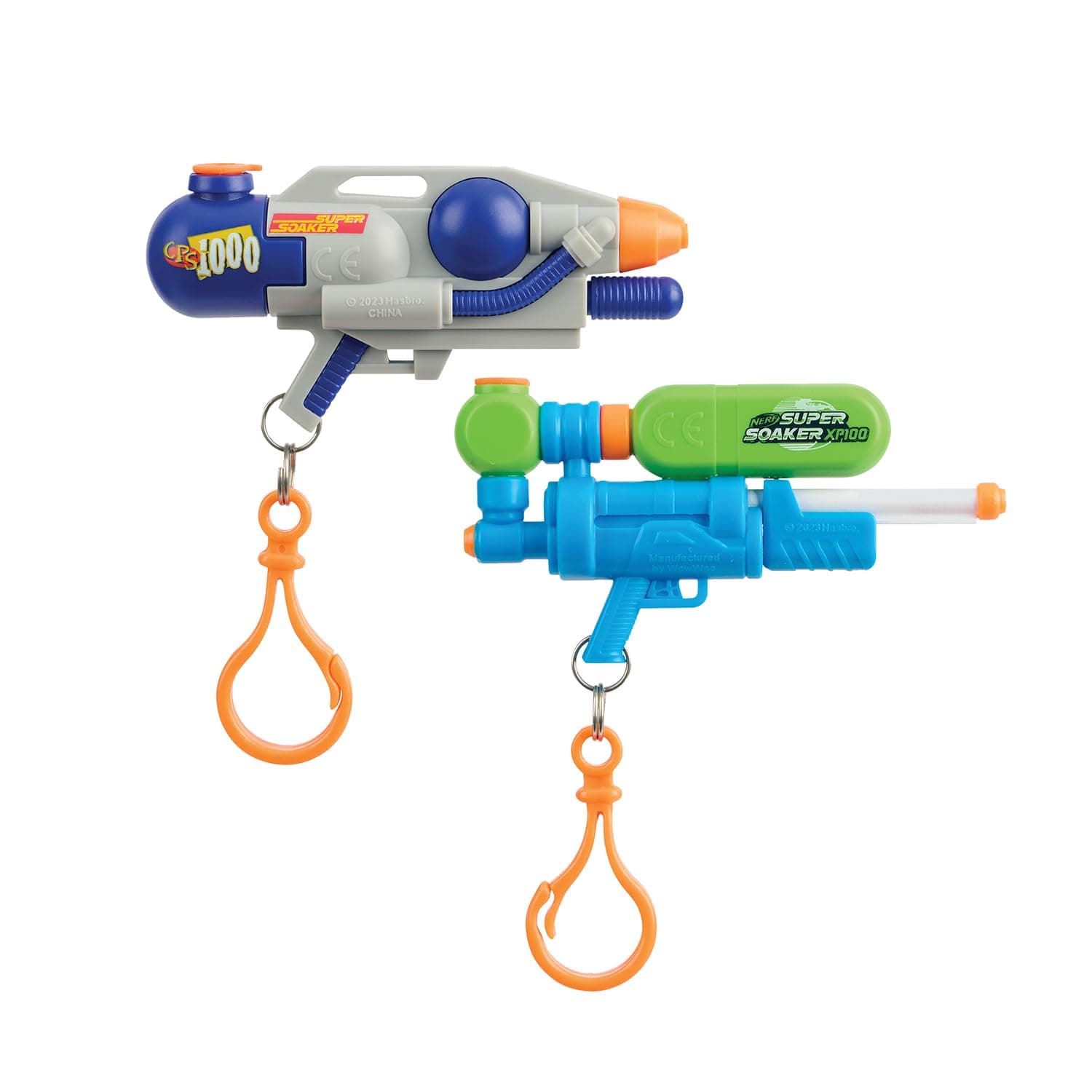 Super Soaker Nano Soakers with Keychain – 2 Pack Mini Water Blasters with 18 Ft Range for Big Battles