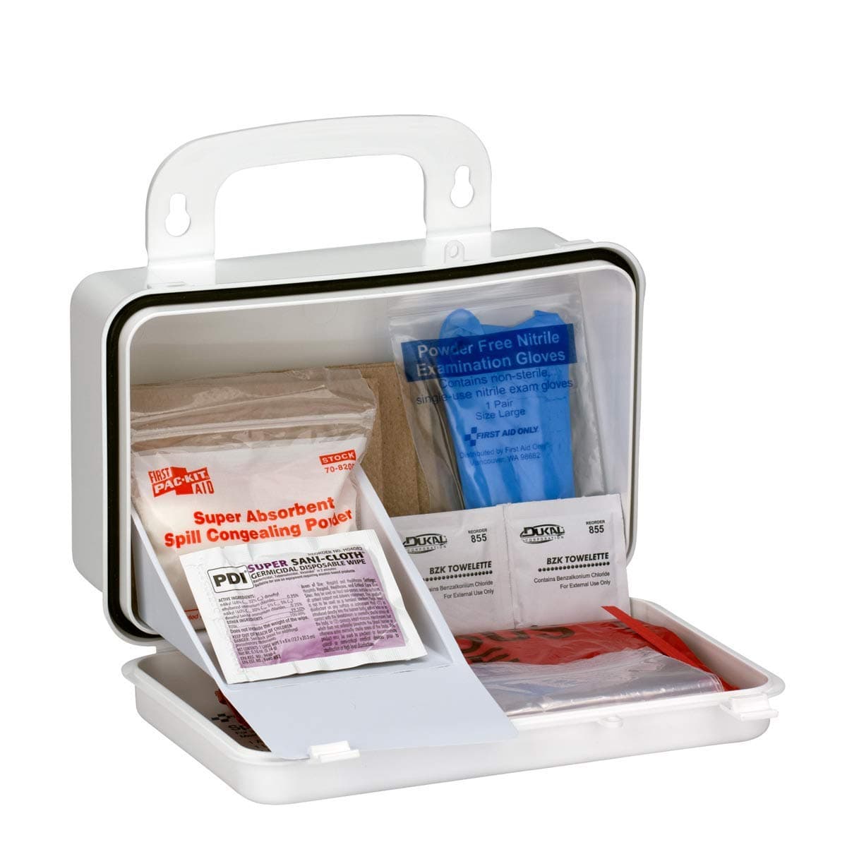 Body Fluid Clean Up Kit in Weatherproof Plastic Case