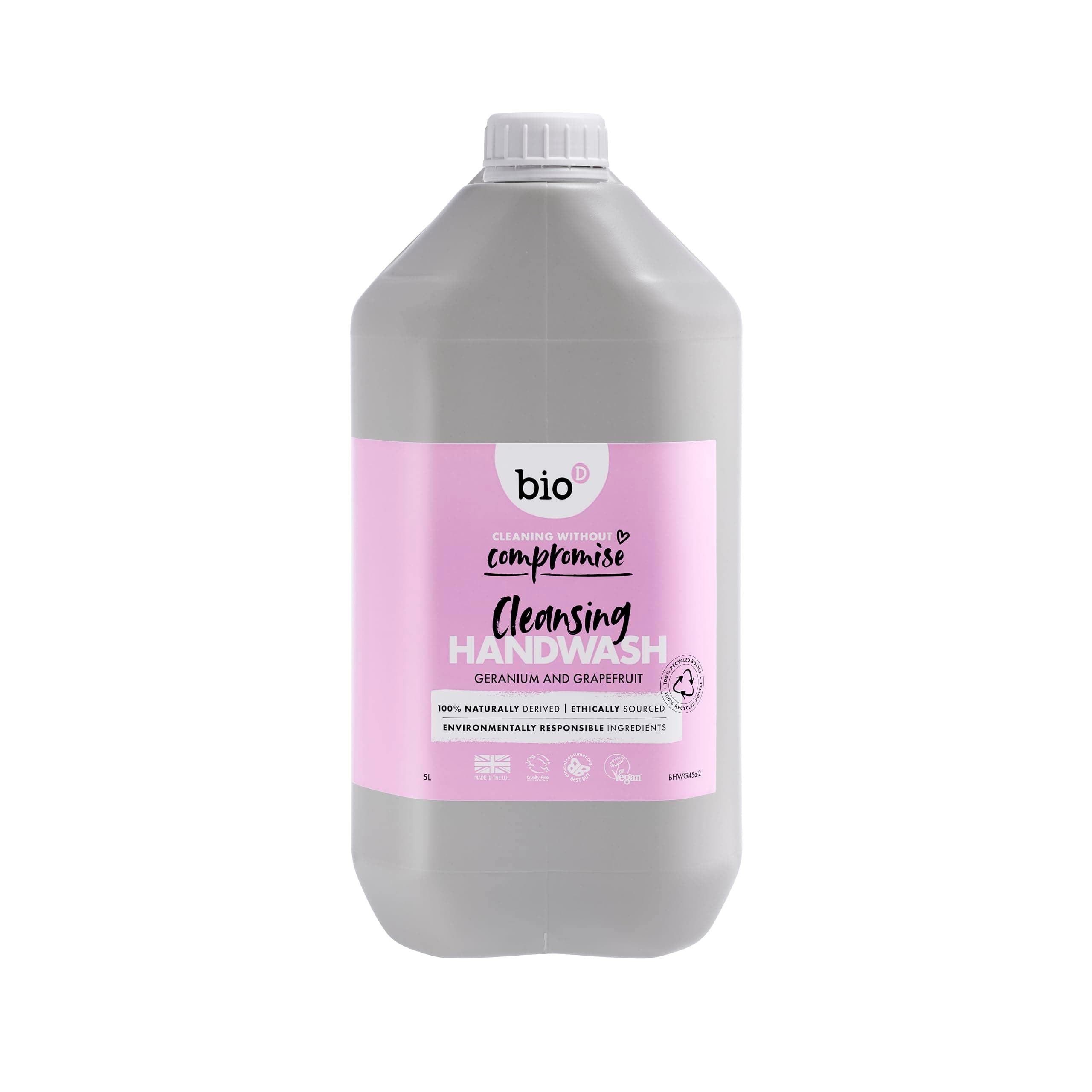 Bio-D Geranium Sanitising Hand Wash, 5 litre
