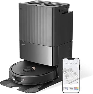 Qrevo Robot Vacuum Cleaner with Station, Automatic Functions Emptying, Washing, Drying, Station Cleaning, Filling, 5500 Pa, Double Rotary Mop, 3D Mapping