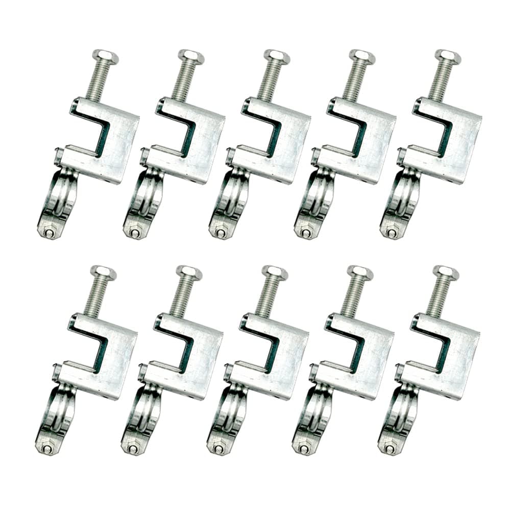 10Pcs Cable Clamp for Pipe, Conduit Hanger with Beam Clamp, Cable Hangers for Wire, I Beam Clamps