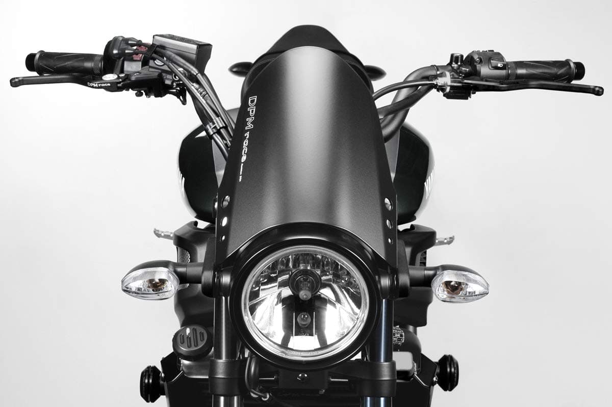 XSR700 2015/20 - Kit Windscreen 'RunBack' (R-0780) - Aluminum Windshield Fairing - Hardware Fasteners Included - De Pretto Moto Accessories (DPM Race) - 100% Made in Italy