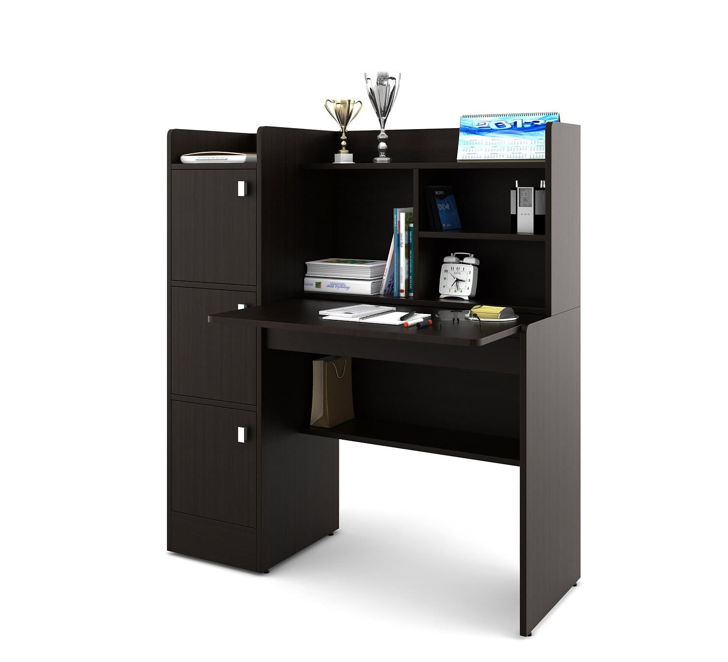 Spacewood Engineered Wood Winner Study Table (Natural Wenge Finish)