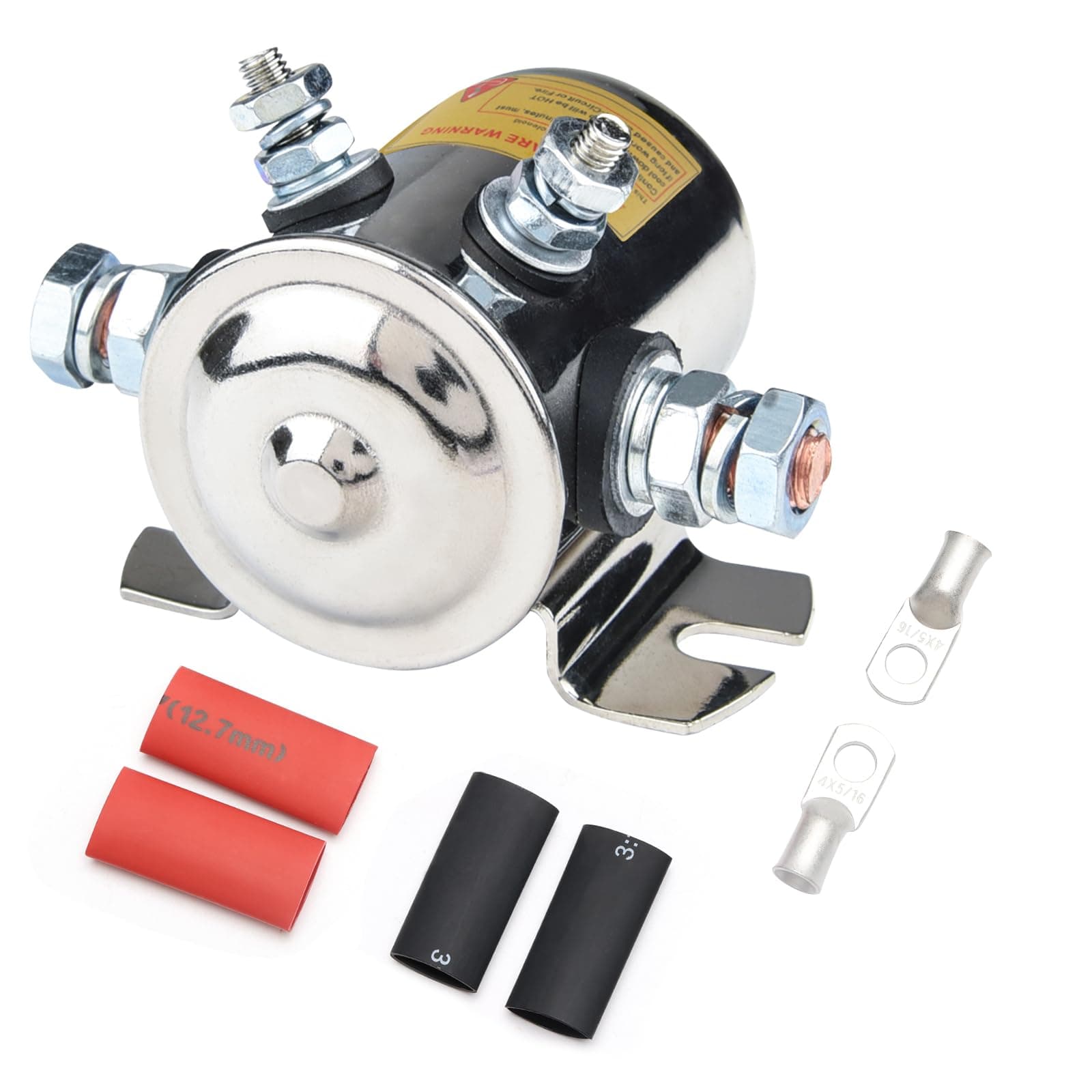 Max 300A Continuous Duty Solenoid Relay Nickel-Plating For Winch, Marine In Rush 12VDC