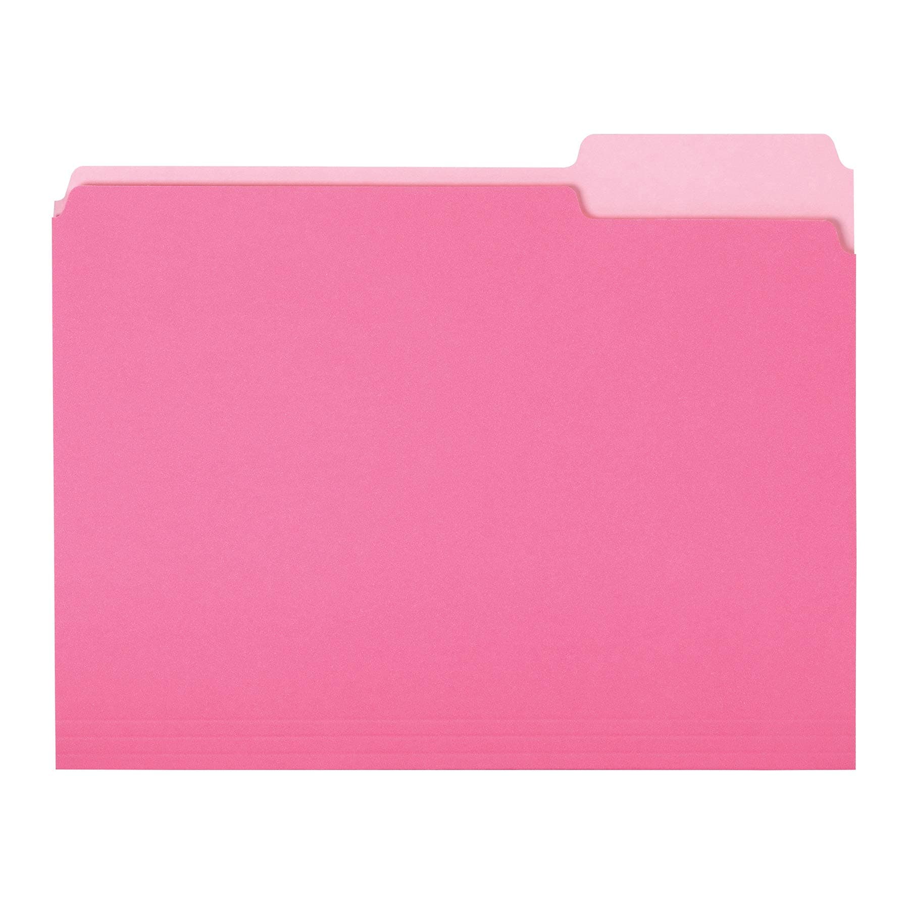 File Folders for Organization, Letter Size, 1/3 Cut Tab, Pink, 36-Pack