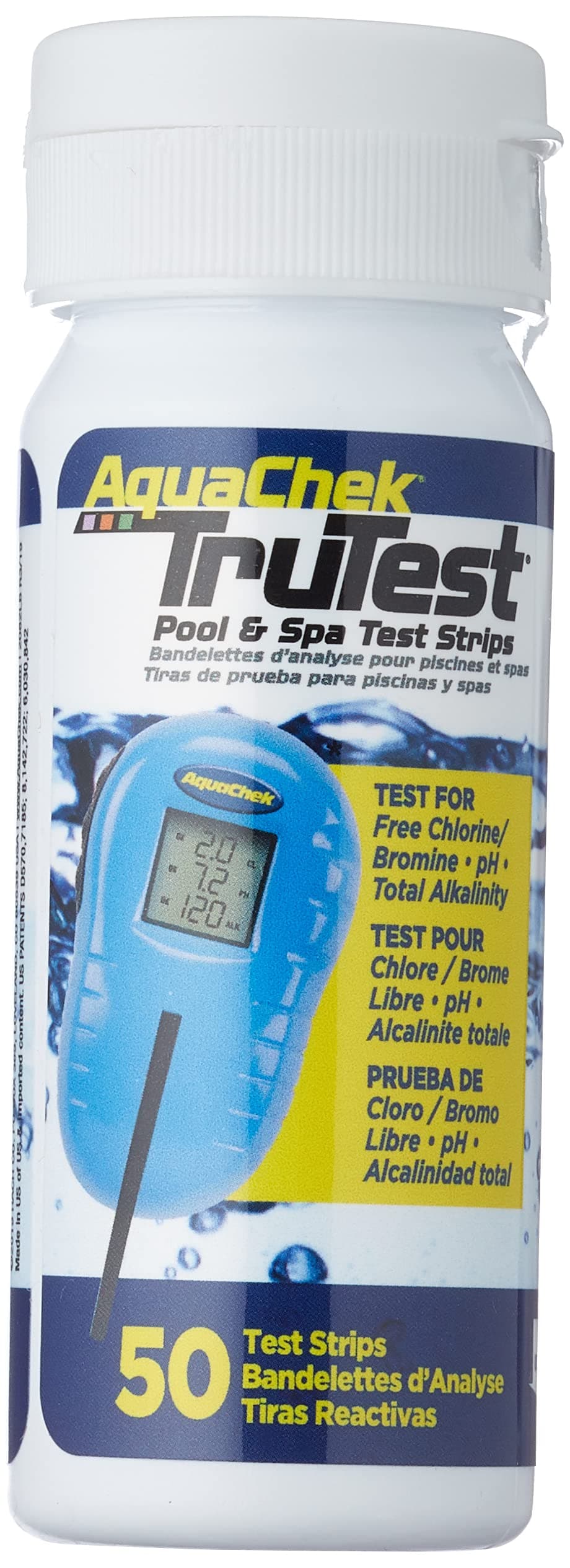 AquaChek 422012001 TruTest Test Strips Refill Pack - Chlorine pH and Alkalinity - 50 Strips