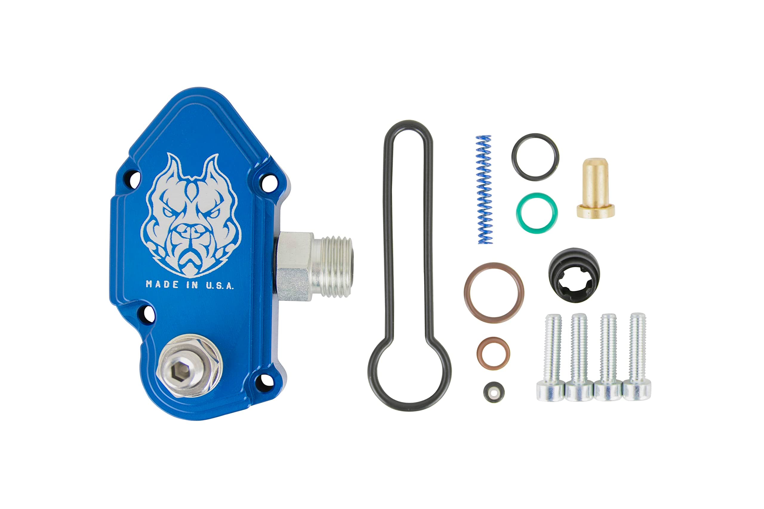 Sinister Diesel Blue Spring Kit with Adjustable Billet Spring Housing - Fuel Regulator Kit - Ford Blue Spring Kit 6.0 Powerstroke – Fast Install For 2003-2007 Ford Powerstroke 6.0L