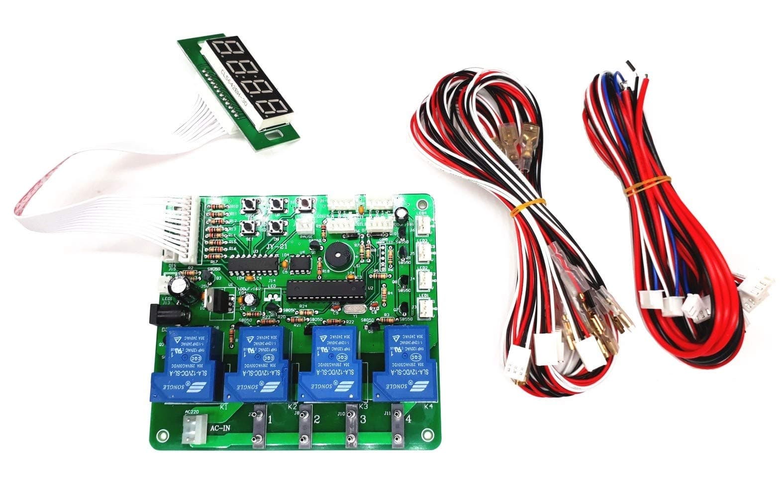 1-4 Devices Time Control Board - JY_JUYAO ELECTRONIC JY-21 4 Digits 1-4 Devices Banknotes Coins Operated Timer Board Time Control Pcb for Car Washing Machine Vending Machine
