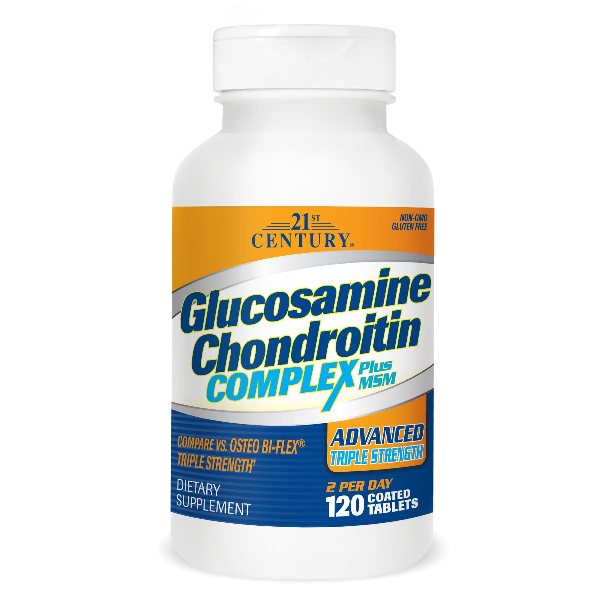 Glucosamine Chondroitin Complex Plus MSM Advanced Triple Strength Tablets, 120 Count (27438)
