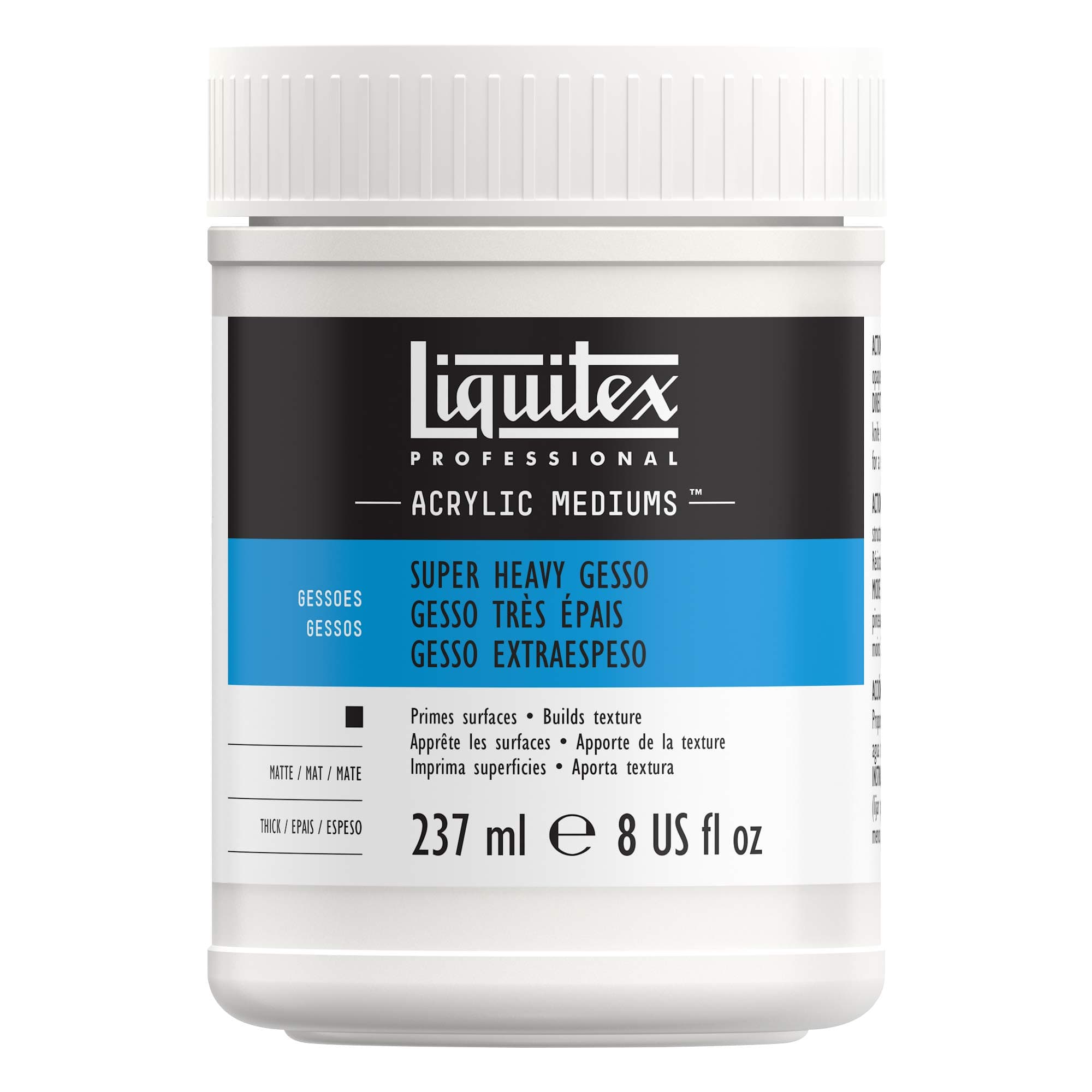 Liquitex Professional Gesso Surface Prep Medium, Super Heavy, 8-Oz