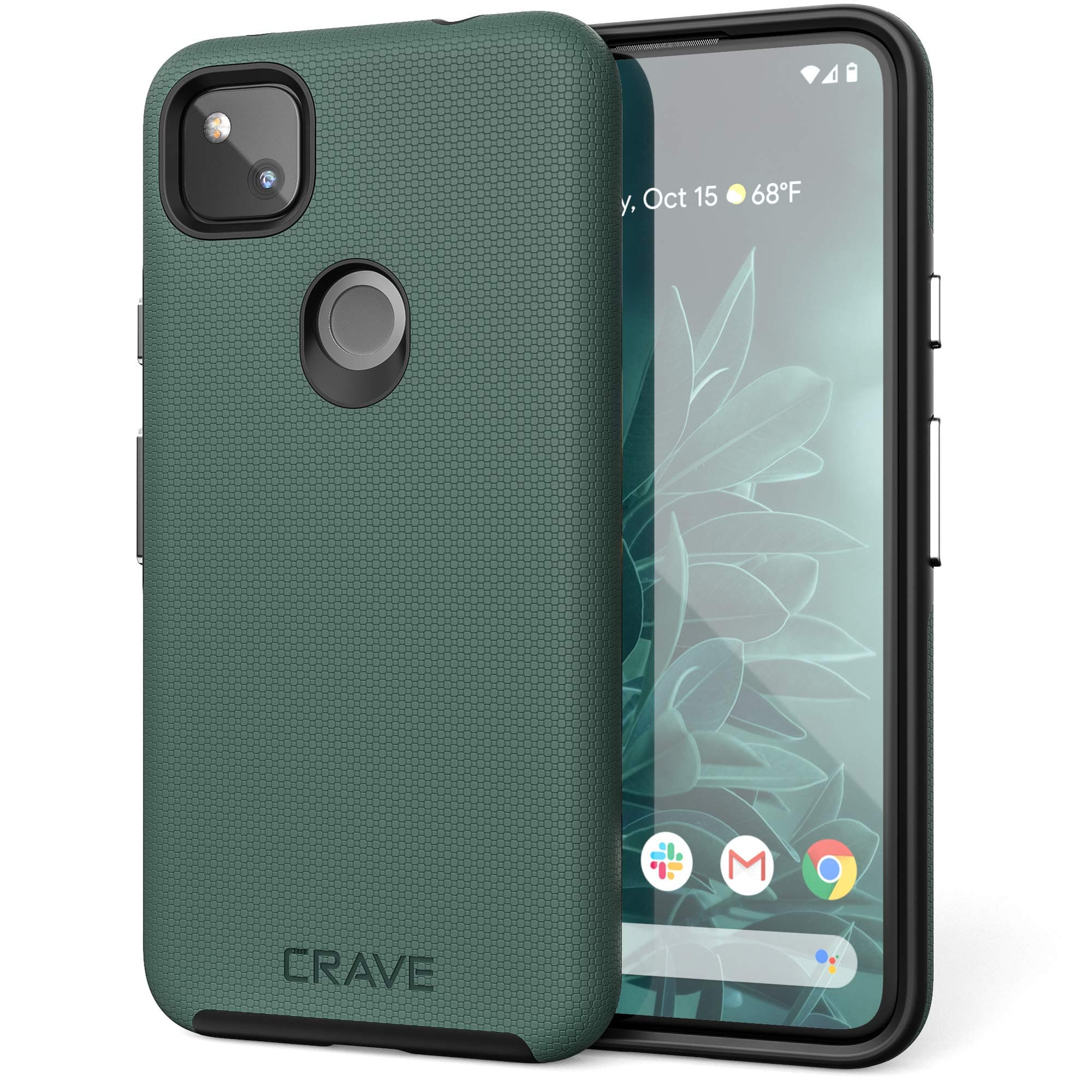 Crave Pixel 4a Case, Dual Guard Protection Series Case for Google Pixel 4a - Forest Green
