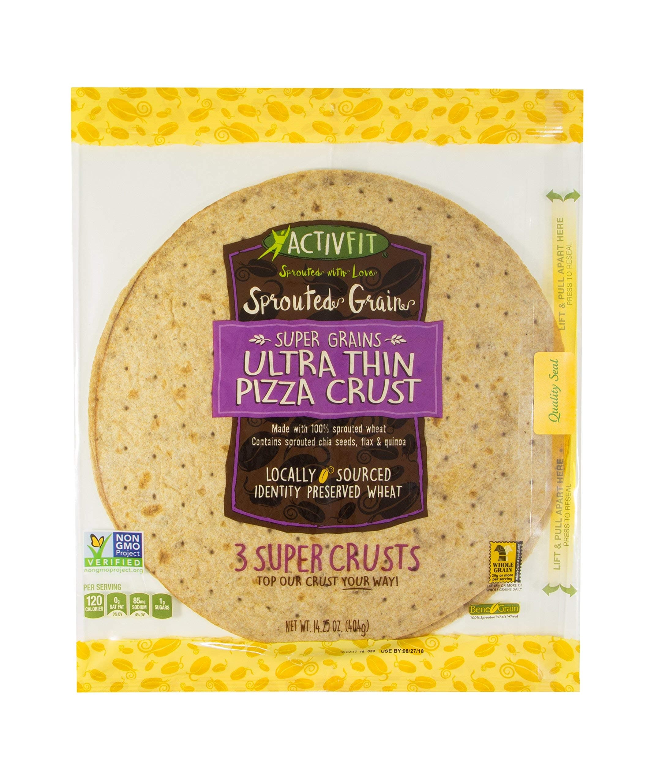 ActivFit Sprouted Super Grain Ultra Thin Pizza Crust, 12" (3 Pack)