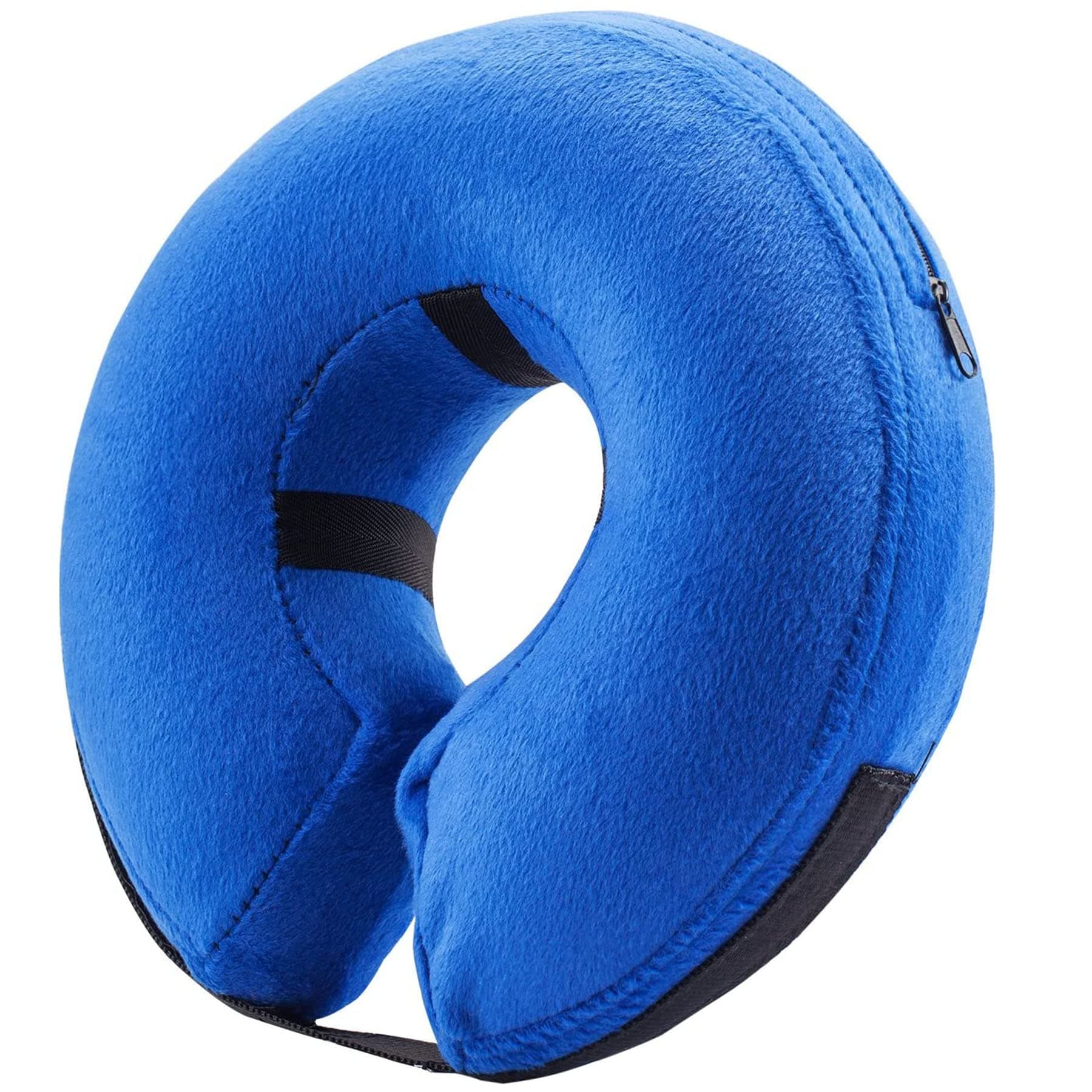 Inflatable Dog Cone Collar Alternative, Soft Dog Cone for Small Medium Large Dogs and Cats, Neck Recovery ECollar Donut Collar After Surgery (Medium, Blue)