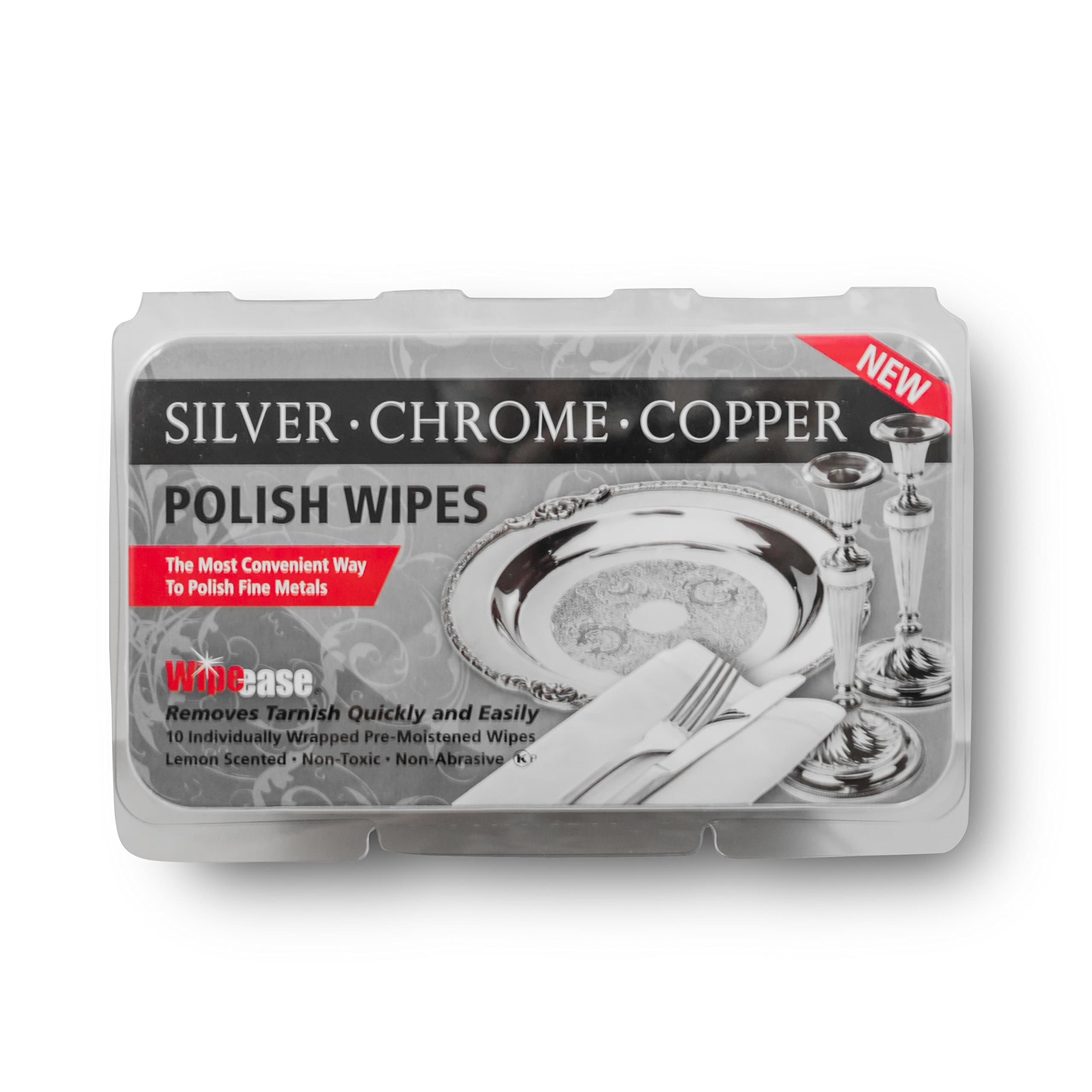 Wipease Silver, Chrome and Copper Polish Wipes (3)