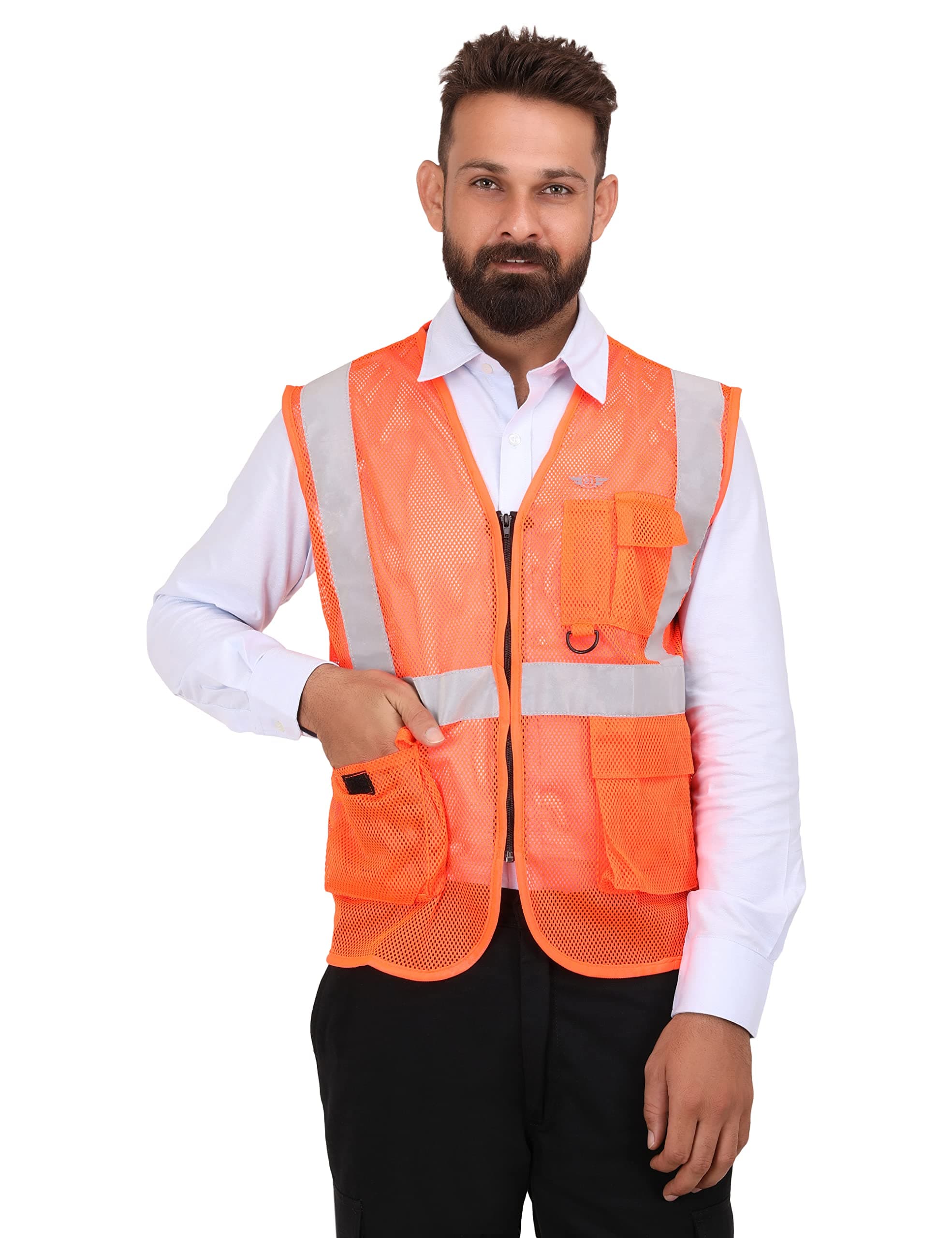 Reflective Vest High Visibility, Breathable and Comfortable Worker Safety Jacket for Men, Workwear Safety Vest