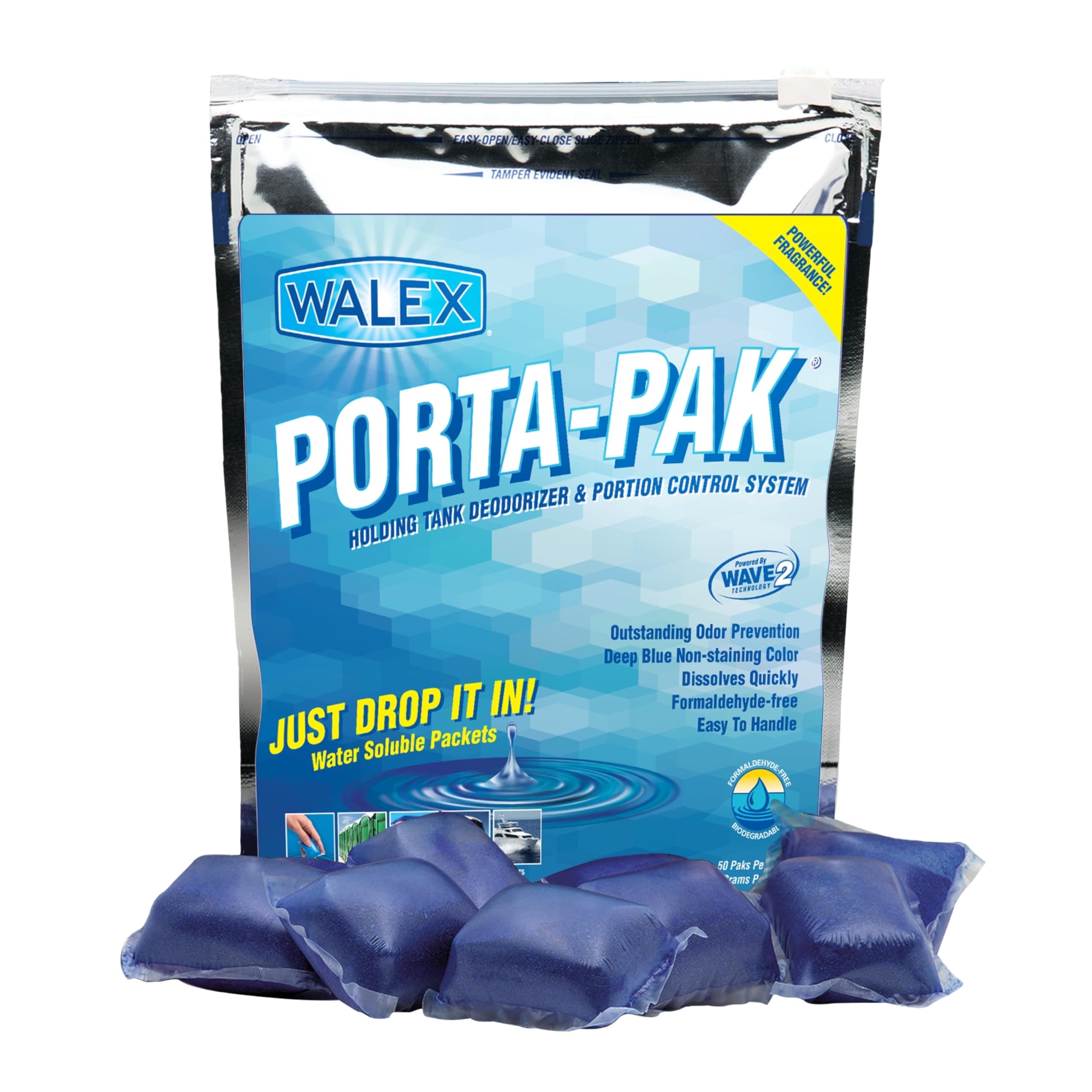 PPSGBG Porta-Pak Commercial Holding Tank Deodorizer Drop-Ins, Sunglow Scent (Pack of 50)
