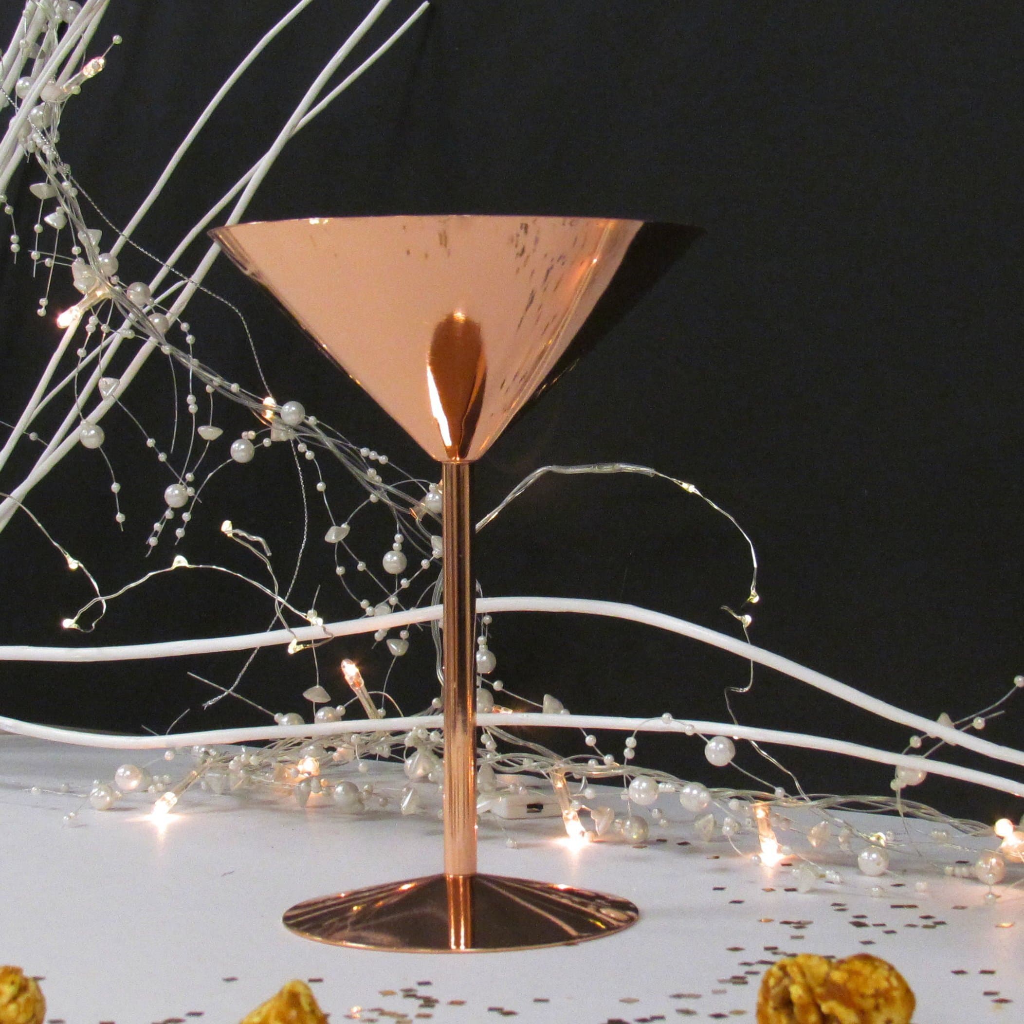 Copper Cocktail Glass, Copper Martini Glass